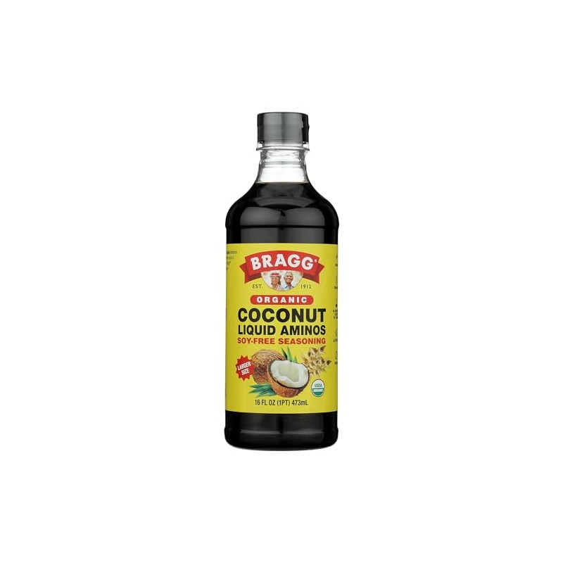 Bragg Organic Coconut Aminos – 16oz, Soy-Free Alternative, Gluten-Free, Dark