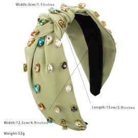 scicent Head Bands Adult Women Top Knot Hairband Embellished Crystal Hair Bands for Girls Non-Slip Rhinestone Headband Bridal Hair Hoop for Brides and Bridesmaid - 25816