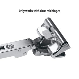 Titus Rok T-Type Glissando TT Snap On 110, 120 Degree Soft Close Cabinet Hinge Damper Adapter Add on TSC110A European Made for Titus Rok Hinges Only (1, Soft Close Adapter Add On)