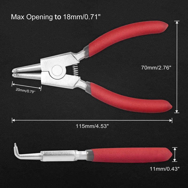 LEONTOOL External Circlip Pliers with Vent Jaws 5" Snap Ring