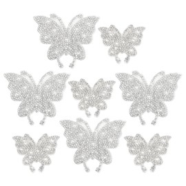 8Pcs Bling Butterfly Car Decals for Women with Self Adhesive Backing Women Glitter Crystal Rhinestone Shiny Butterfly Stickers Accessories for Car Window Motorcycle Laptop Tumbler Luggage