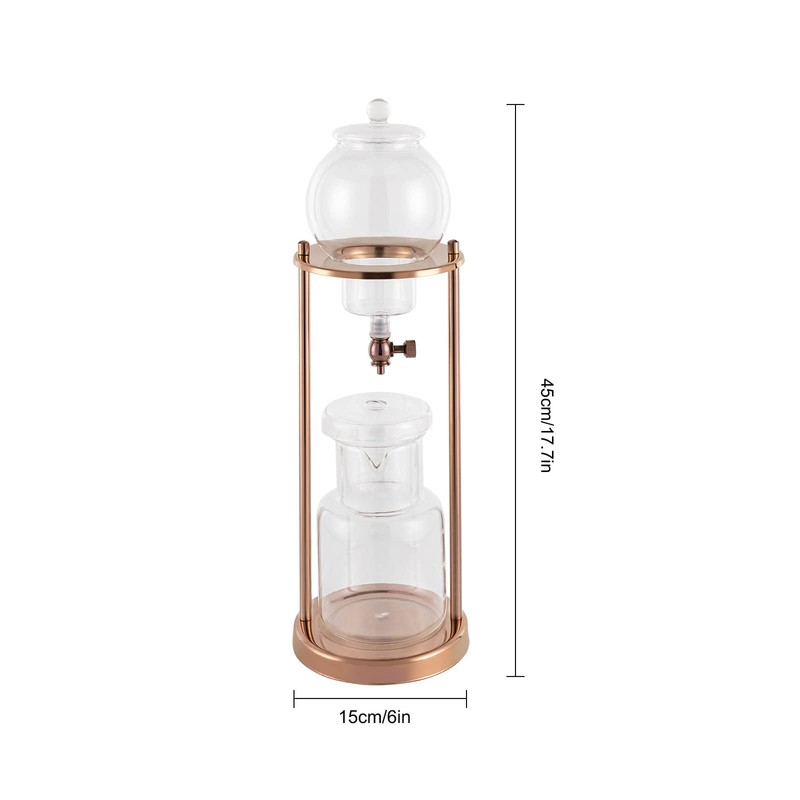 ZAWAYINE Glass Iced Coffee Cold Brew Drip Tower Coffee Filter