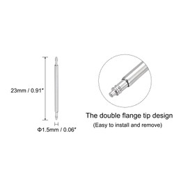uxcell 23mm Spring Bar Watch Band Pins Replacement with Spring Bar Removal Tool Kit, 1.5mm Dia, 8 PCS