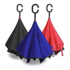 Misorel Paraguas Sombrilla Invertido Doble Capa
