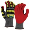 Pyramex GL609C Small Sandy Nitrile Gloves – A5 Cut-Resistant, Red