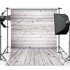 AIIKES 5x7FT White Wooden Plank Photography Backdrop Vintage Wooden Texture Backdrop Newborn Photography BackdropBirthday Decoration Backdrop Studio Props 10-924