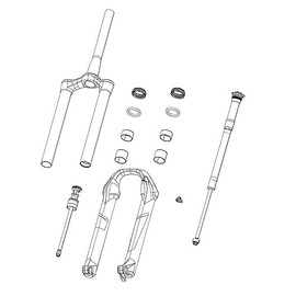 RockShox Sram 2059010203 Unisex Adult Suspension Fork, Black, 180 mm-27