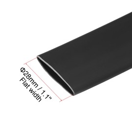 uxcell Heat Shrink Tubing 5/8-inch(16mm) Dia 4:1 Shrinkable Tube Cable Sleeve for Data Cable 10ft Black