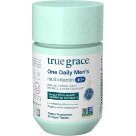 True Grace Men's 40+ One Daily Multivitamin 30 Vegan Tablets exp 12/2024