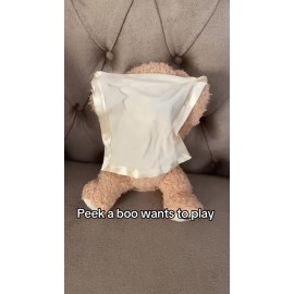 Peek-A-Boo Teddy Bear Plush, Animated Stuffed Animal for Babies NEW (12 inches)