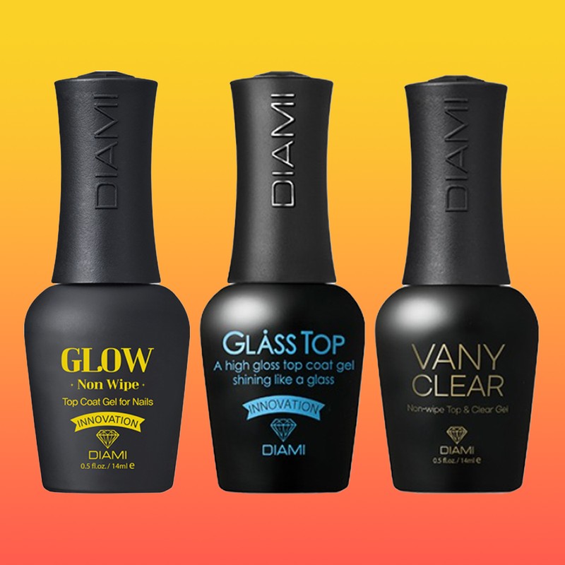 DIAME Diamy Glass Top Gel 14ml 3pcs / 다이아미 글라스