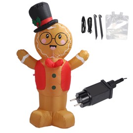 Valentines Day Inflatable Decoration with LED Lights Cute Boy Shape IP44 Waterproof Outdoor Inflatable Decoration with Blower and Adapter EU Plug 220‑240V