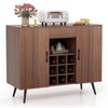 COSTWAY Sideboard Buffet Cabinet, Modern Buffet Server with Removable 9-Bottle