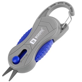 Booms Fishing FR2 PE Line Cutter Scissors Fishing Slide Scissors Serrated Blades Round Tip Corrosion