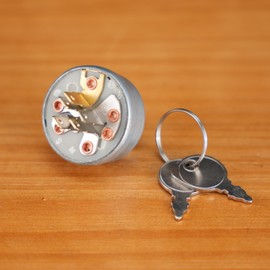 Rldym Ignition Starter Switch with 3 Keys 045898 532158913 1-543070 Compatible with Hustler Big Dog Mower Fastrak Models, Raptor Models, Super Z, John Deere Exmark Mower