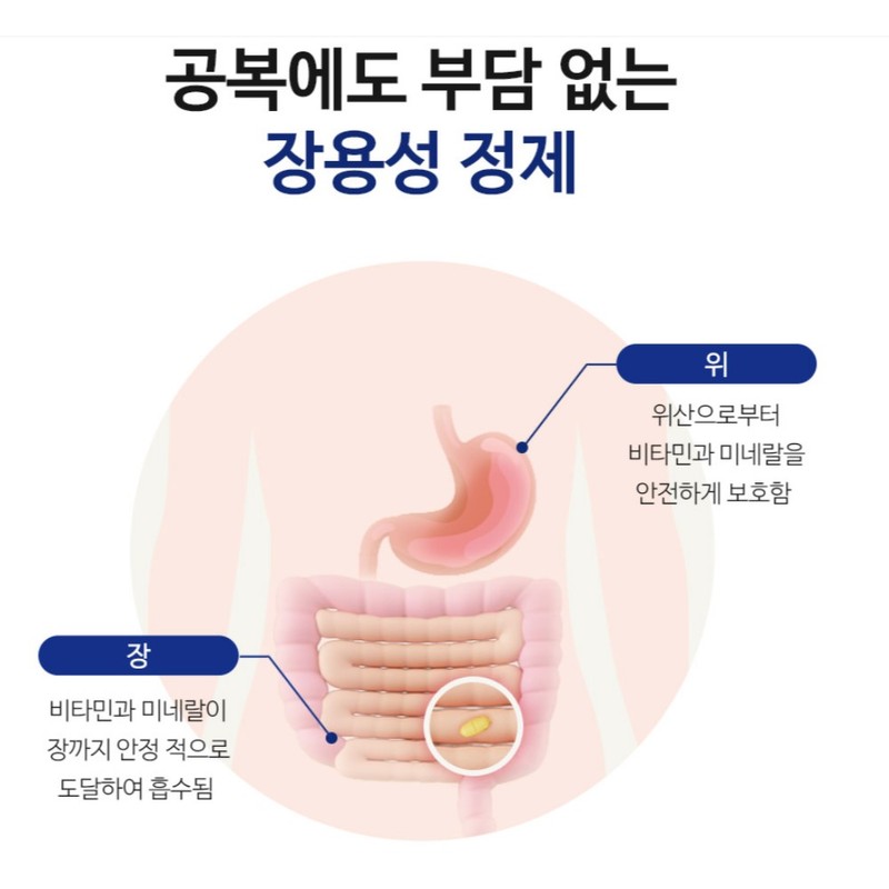 Bewell 장용성 비타민 이뮨 종합비타민 미네랄 비타민B1 B2 B6 B12