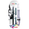 Pentel XGFKP/FP10 - Pocket Brush Blister-Pack Pinselstift mit 2 Patronen,