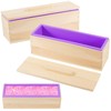 3Pcs 42oz Silicone Soap Making Kit, Rectangular Loaf Molds with