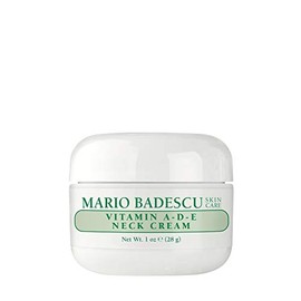 Mario Badescu Crema para el cuello con vitamina A-D-E para todo tipo de piel | Crema para el cuello que reafirma e hidrata | Formulada con aceite de salvado de arroz y vitamina A y E | 28 gr