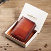 CHANPINCL Mens Trifold Leather RFID Blocking Wallet with 2 ID