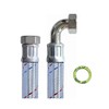 Reinforced hose 1 inch nut x 1 inch nut with