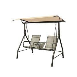 Garden Winds Replacement Canopy Top Cover Compatible with The Backyard Creations 2 Person Sling Swing - Model 201013-3 - RipLock 350