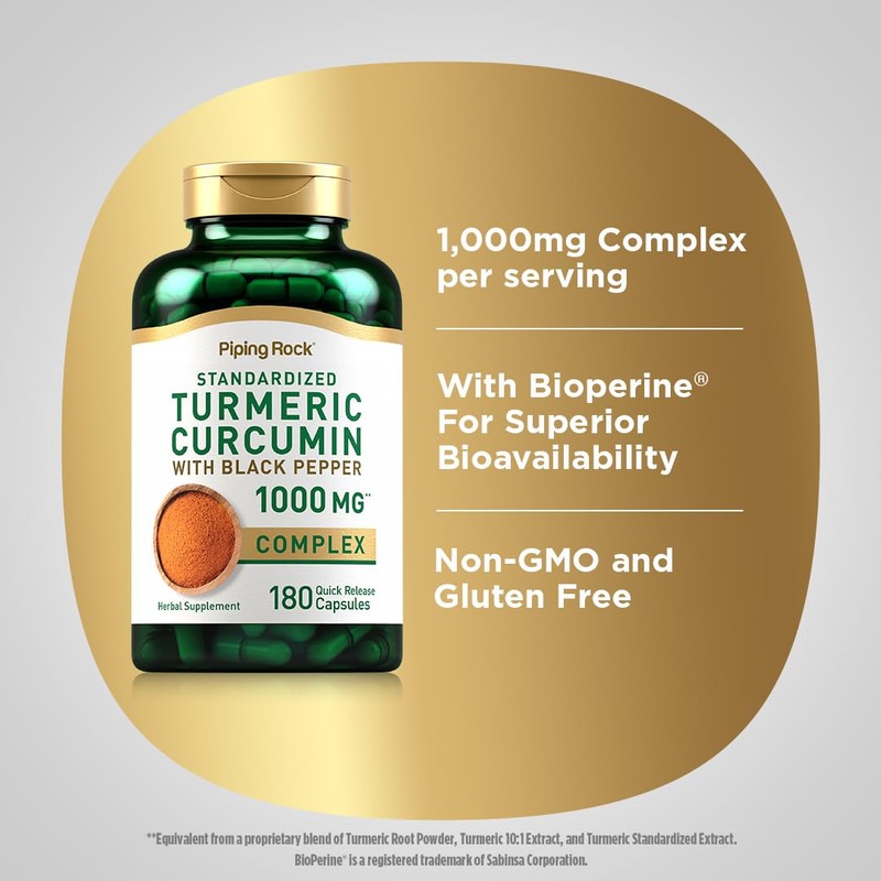 Piping Rock Piping Rock Turmeric Curcumin with Black Pepper 1000mg