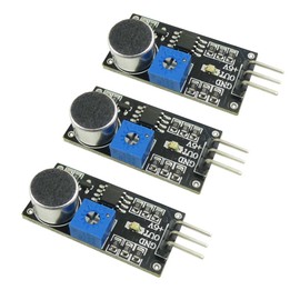 Aihasd LM393 4V-6V Sound Detection Sensor Module Microphone for Arduino Pack of 3