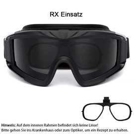 SPOSUNE - Occhiali Tattici Softair, per attività all'Aria Aperta, con 3 Lenti intercambiabili, Resistenti agli Urti, Protezione UV400, per Uomini, Donne, Moto, Campionato, Paintball, Nero