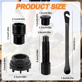 Huucozn Crank Puller Bicycle Lock Ring Tool Bottom Bracket Tool with 1 Set Crank Remover Bicycle Crank Arm Puller Compact Crank Puller Crank Disc Tool for Many Bicycle Types