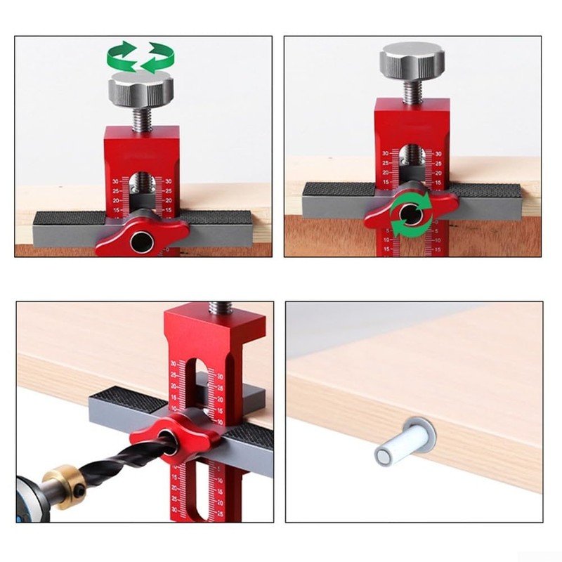 Cabinet Door Assembly Aid 0-55mm Height Adjustable Aluminum Alloy Various