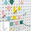 Savagrow 25Pcs Small Pegboard Hooks White Study Peg Hooks U