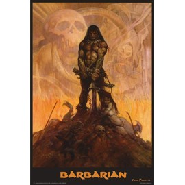 Scorpio Posters Barbarian - by Frank Frazetta - Laminated Poster - 24.5" x 36.5"
