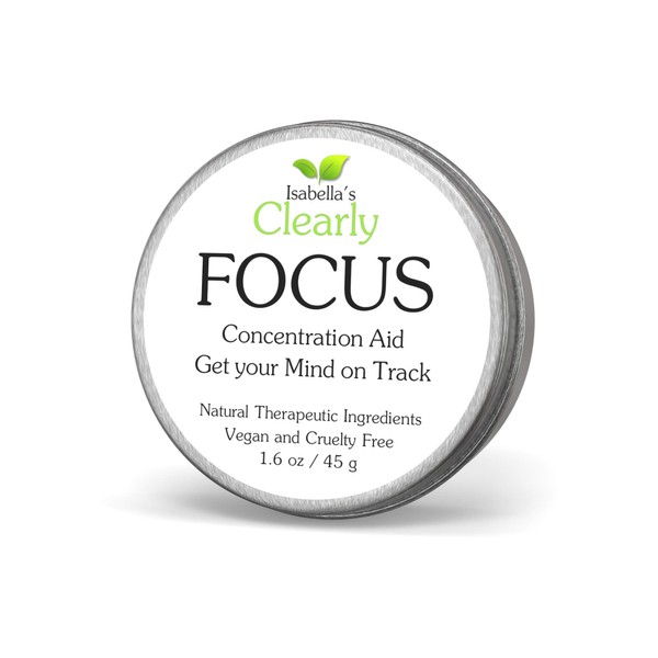 Clearly Focus Brain Booster Concentration Aid | Improve Attention, Mental Clarity, Performance | Stay Sharp with an Uplifting Aromatherapy Essential Oil Brain Aid for Adults & Kids | Made in USA