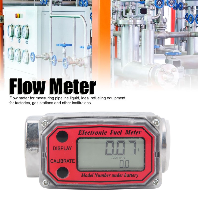 Digital Fuel Flow Gauge Flowmeter for Diesel Kerosene Chemicals Gasoline
