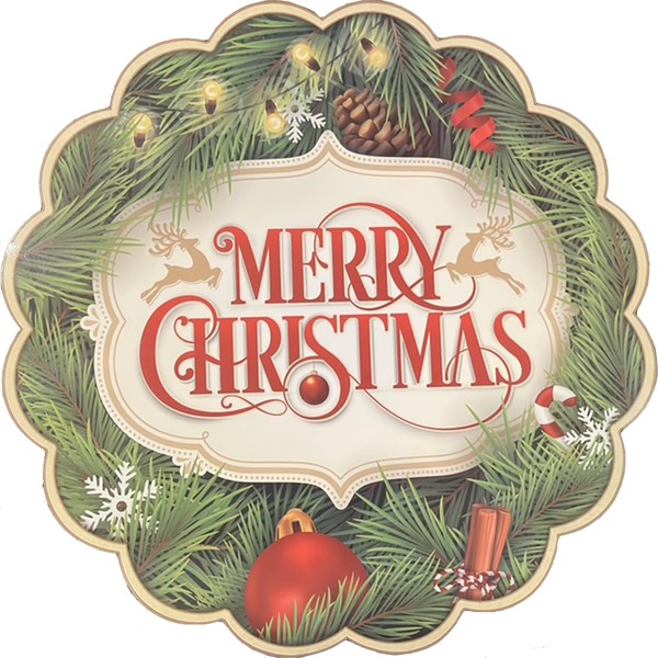 Christmas Paper Placemats, 15 Inch Glossy Paper Holiday Disposable Placemats,