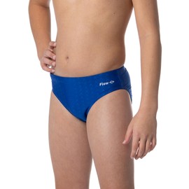 Flow Swim Briefs – Boys Brief Style Swimsuit Sizes 21 to 32 in Black, Navy, and Blue (Blue, 25 (24" - 25" Waist))