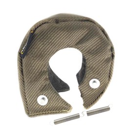 XINHAN Titanium Turbo Blanket T25 T3 T4 T6 Cover for Turbocharger Thermal Heat Shield Cover with Fastener Springs (T3)