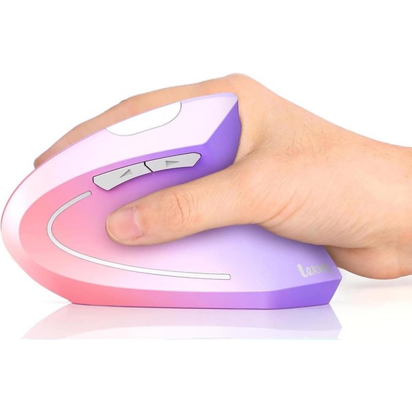 Lekvey Ergonomic Mouse, Vertical Wireless Mouse Rechargeable 2.4 GHz Optical