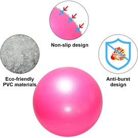 2PCS Small Pilates Ball, Therapy Ball, Mini Workout Ball, Core Ball, 9 Inch Small Exercise Ball for Pilates Yoga Workout Bender Core Training and Physical Therapy, Mini Bender Ball