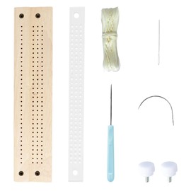 Abizarch Bookbinding Tools Set Wooden Signature Punching Tools Handmade Book Binding Punch Guide Tool with Awl Curved and Straight Needle Bookbinding Supplies for DIY Crafts Journals Scrapbooking