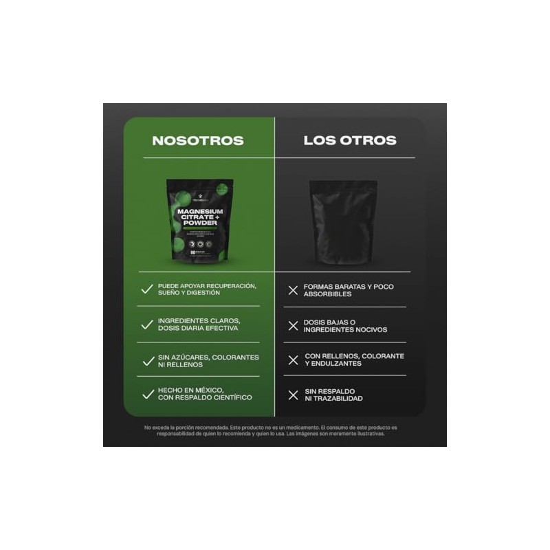Vital Botanics Citrato de Magnesio con Colágeno Hidrolizado en Polvo