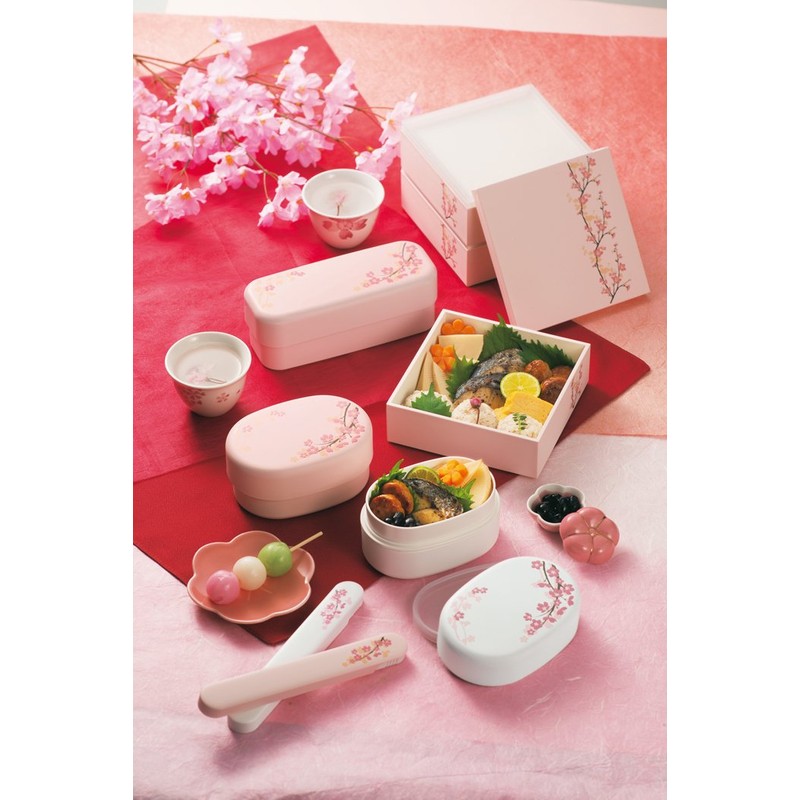 たつみや(Tatsumiya) SAKURA コンパクト弁当 PK サイズ：約W13.5 D9.5 H7.2 52956