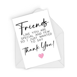 Rib ticklerz - Thank You Friend Card Friends Like You Are Special And Few Best Friends Card Best Mate Pal Appreciation Card Just Wanted To Say Thank You - CD742