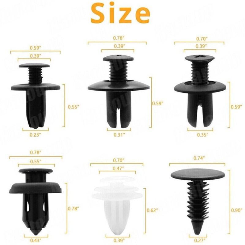 AQJ Fit Subaru 100PCS Bumper Clips Tool Kit Retainer Rivet-Fastener