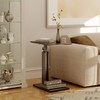 ETHU Overbed Table with Pneumatic Lift, 26.4-39.8 Inch Height Adjustable