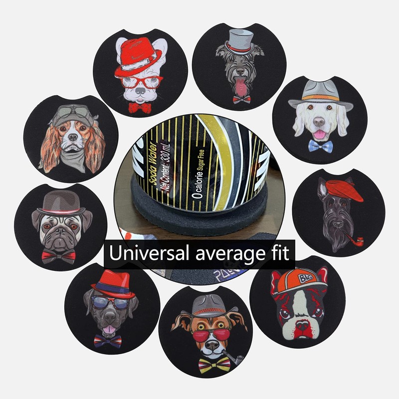 FUN LAVIE Car Coaster 12 Pack Car Cup Holder Coaster