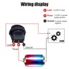 Taiss/4Pcs Rocker Toggle Switch Waterproof Round 12V 20A 4 Colours