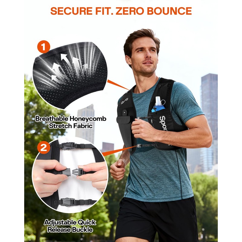 Sportneer 5L Ultralight Hydration Backpack Trail Backpack Hydration Vest, Adjustable