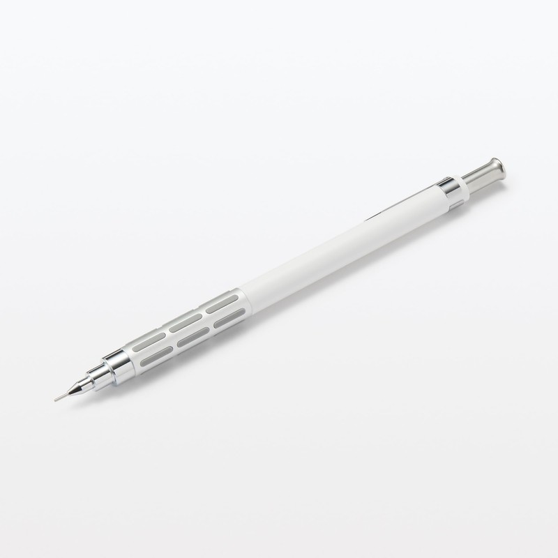 MUJI NBD51A3A Lightweight Low Center of Gravity Mechanical Pencil, White,